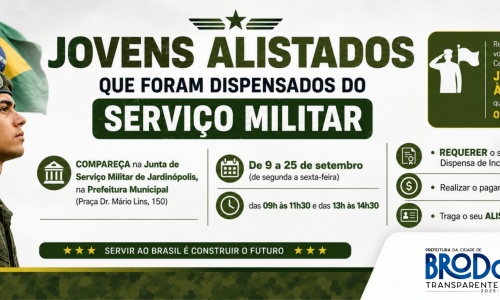 Jovens alistados que foram dispensados do Serviço Militar, atenção!